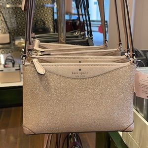 Kate Spade glitter fabric crossbody
